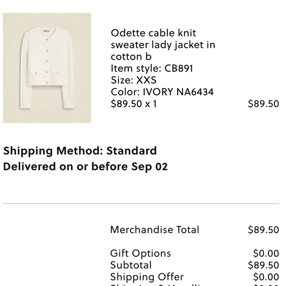 J. crew Odette cable knit sweater lady jacket - Picture 3 of 5
